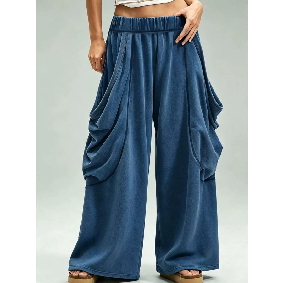 Oversized Wide-Leg Cargo Pants Apparel and Accessories