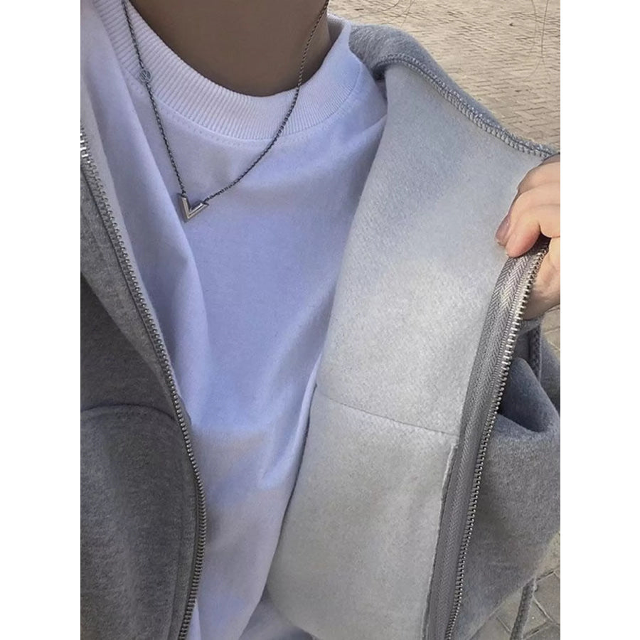 Oversized Zip-Up Cropped Hoodie Apparel and Accessories