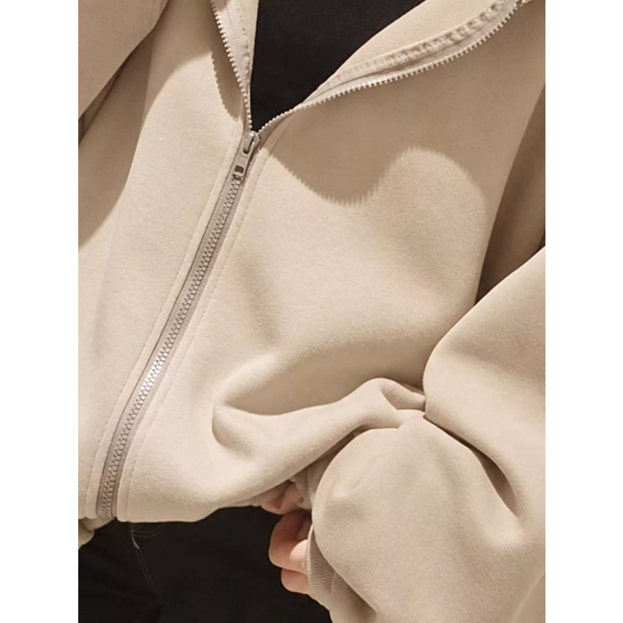 Oversized Zip-Up Hoodie Apparel and Accessories