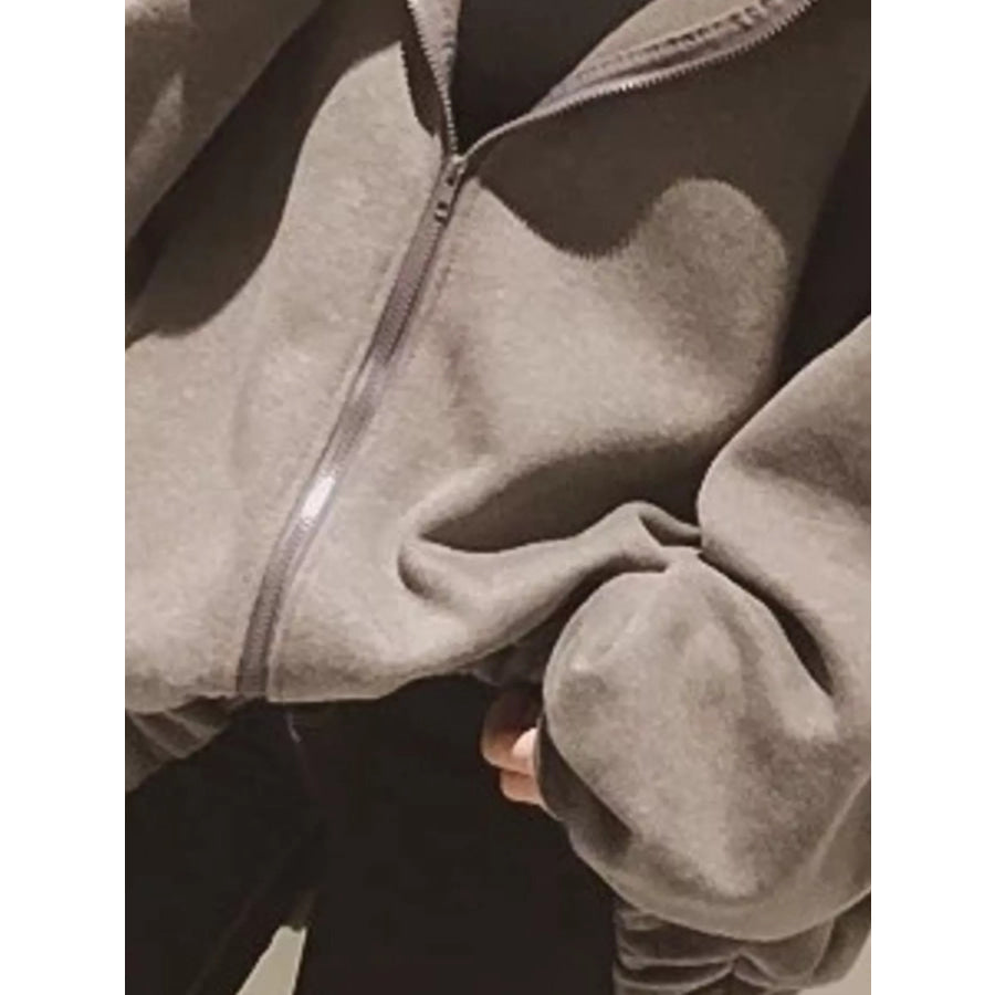 Oversized Zip-Up Hoodie Apparel and Accessories