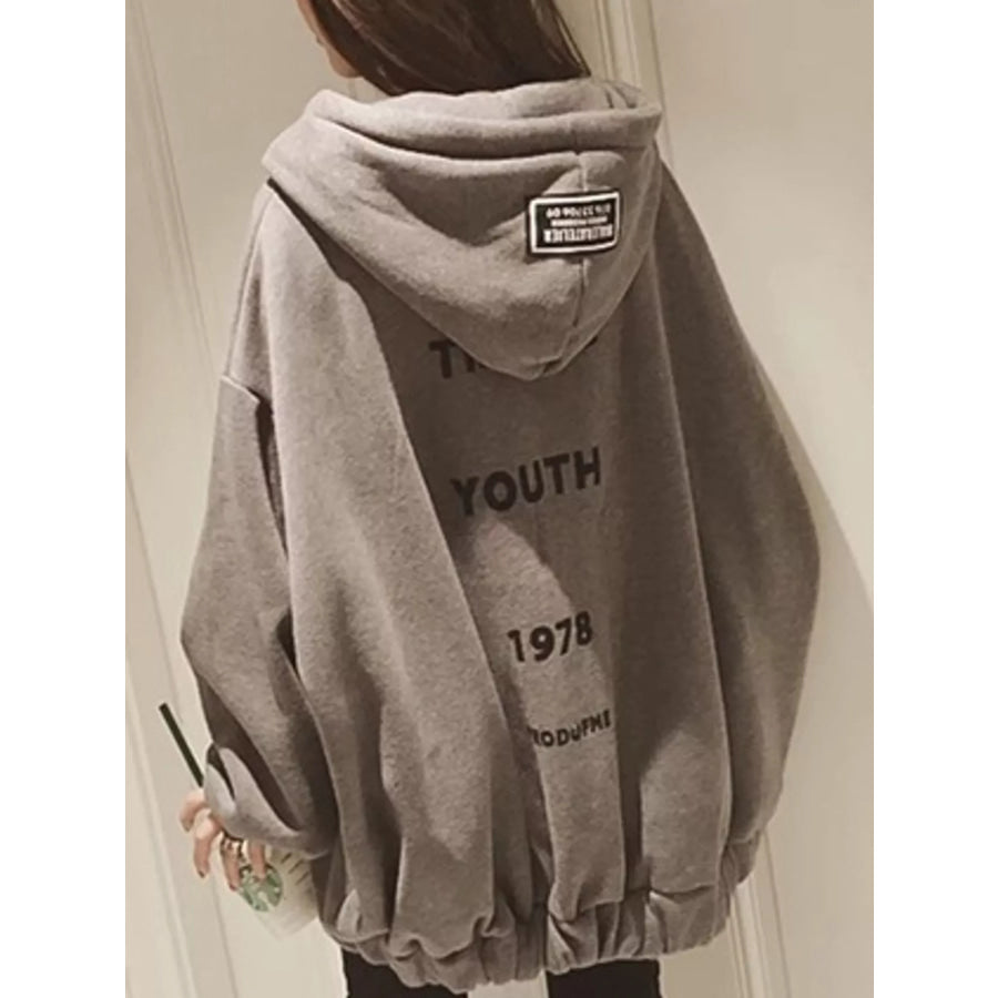 Oversized Zip-Up Hoodie Apparel and Accessories