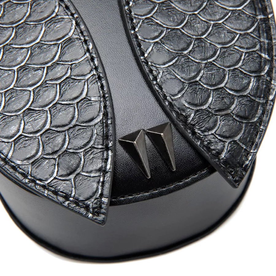 Owl Design Leather Crossbody Bag Black / ONESIZE Apparel and Accessories