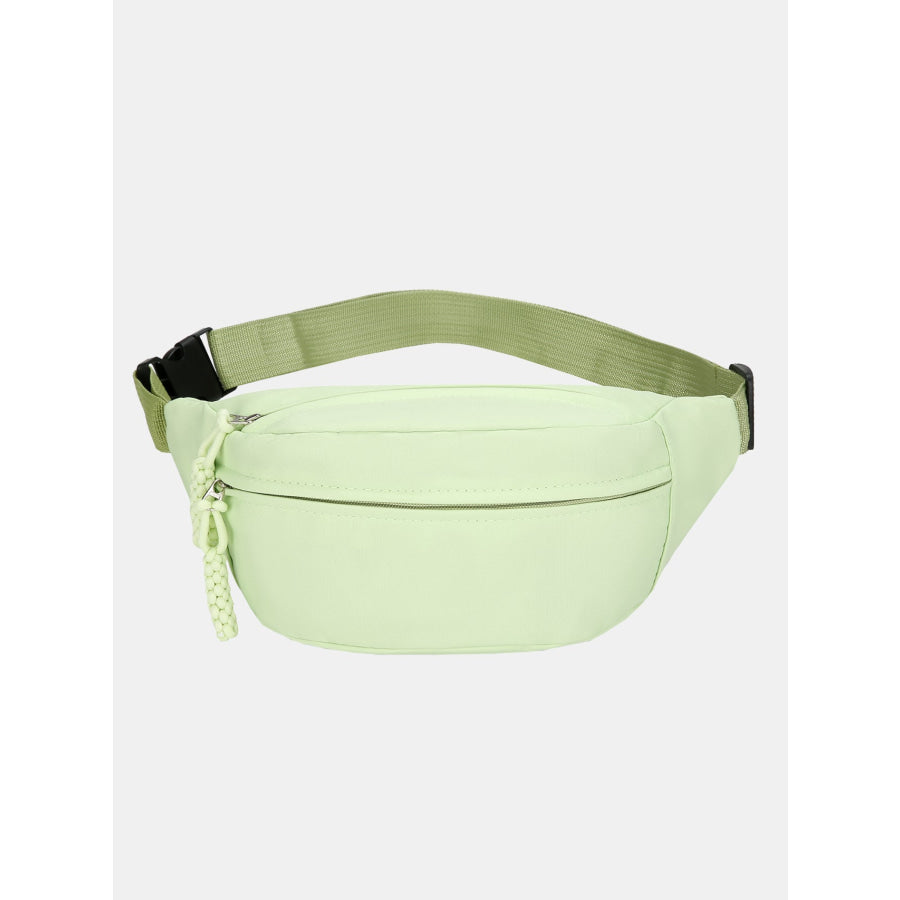 Oxford Cloth Adjustable Strap Sling Bag Light Green / One Size Apparel and Accessories