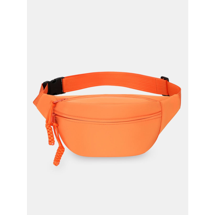 Oxford Cloth Adjustable Strap Sling Bag Tangerine / One Size Apparel and Accessories