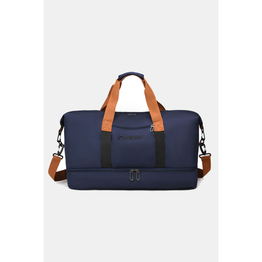 Oxford Cloth Dry and Wet Separation Travel Bag Dark Navy / One Size Apparel and Accessories