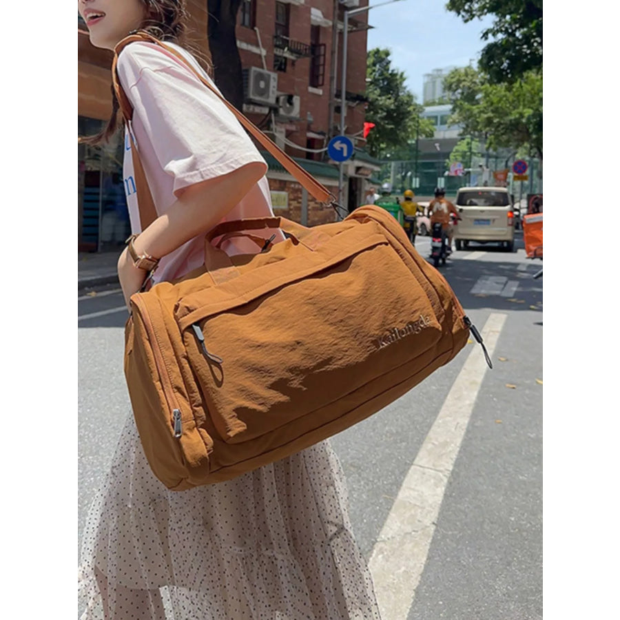 Oxford Cloth Duffel Bag Brown / onesize Apparel and Accessories
