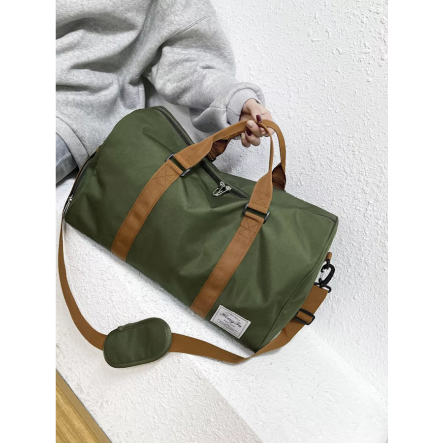 Oxford Cloth Duffel Travel Bag Army Green / One Size Apparel and Accessories