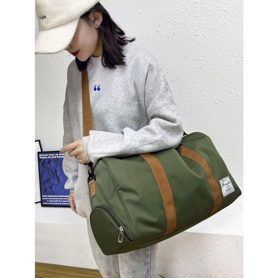 Oxford Cloth Duffel Travel Bag Army Green / One Size Apparel and Accessories
