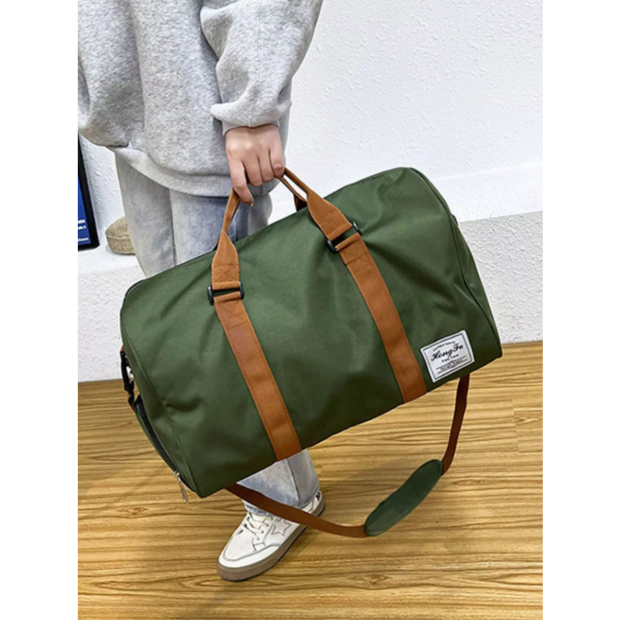 Oxford Cloth Duffel Travel Bag Army Green / One Size Apparel and Accessories