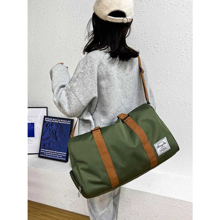 Oxford Cloth Duffel Travel Bag Army Green / One Size Apparel and Accessories