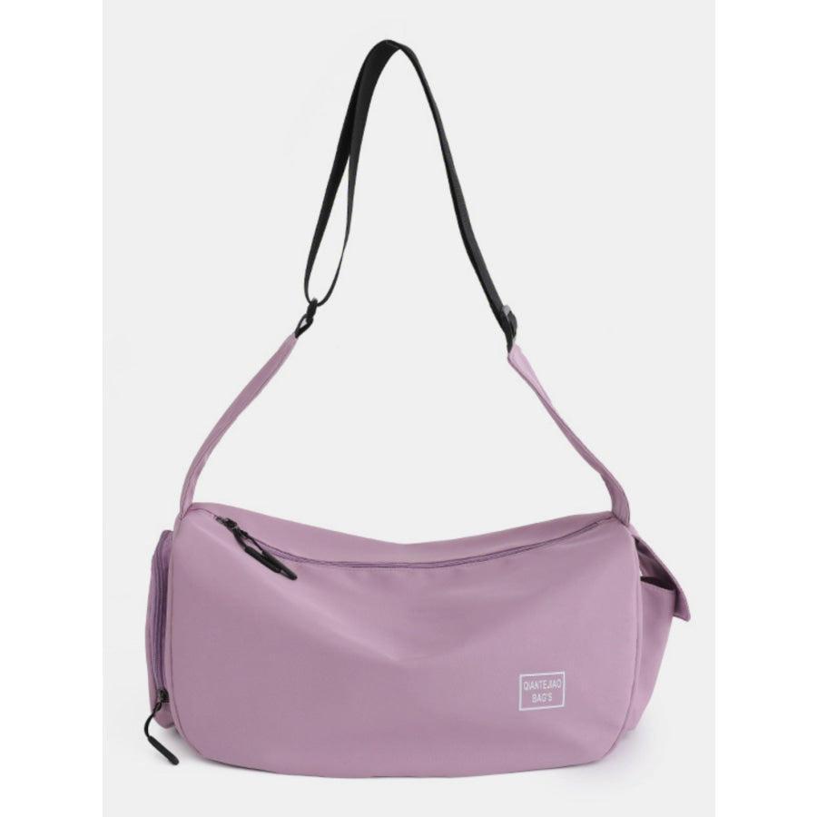 Oxford Cloth Large Capacity Crossbody Bag Moonlit Mauve / One Size Apparel and Accessories