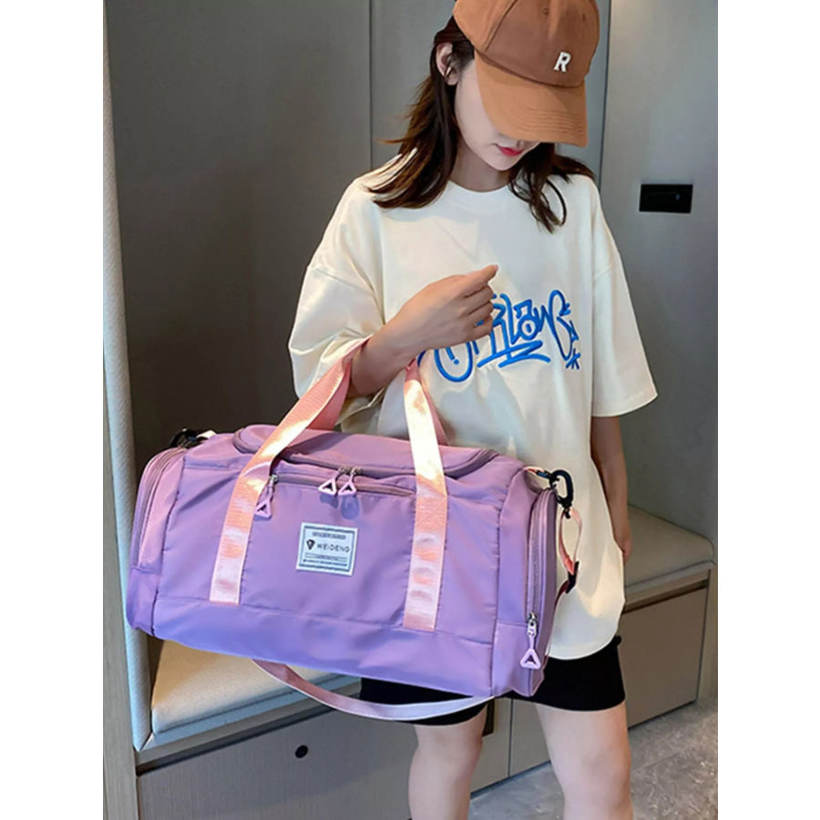 Oxford Cloth Large Capacity Travel Bag. Taro Purple / One Size Apparel and Accessories