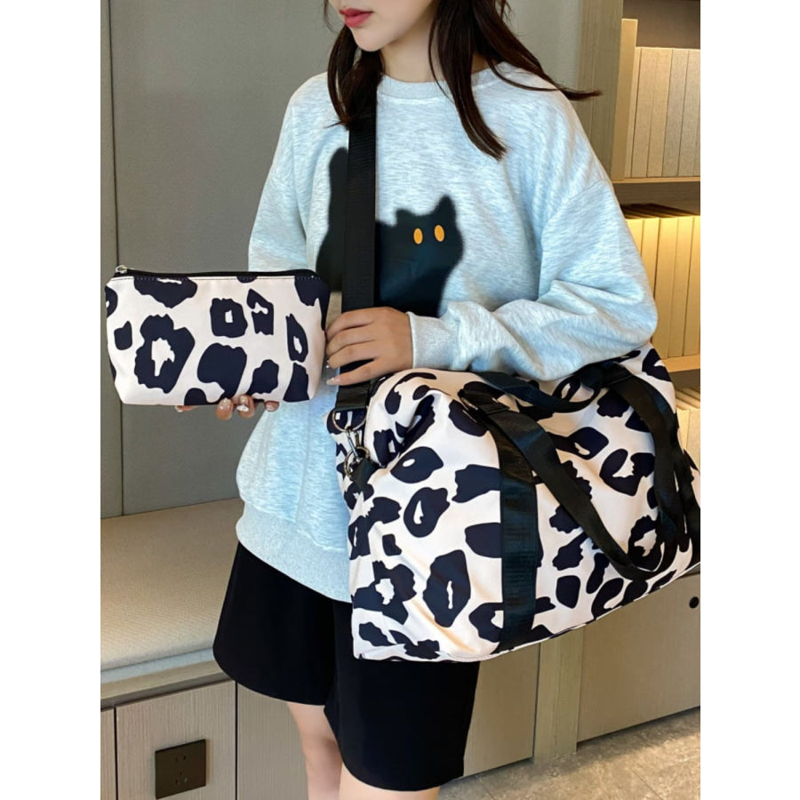 Oxford Cloth Leopard 2-Piece Bag Set Apparel and Accessories