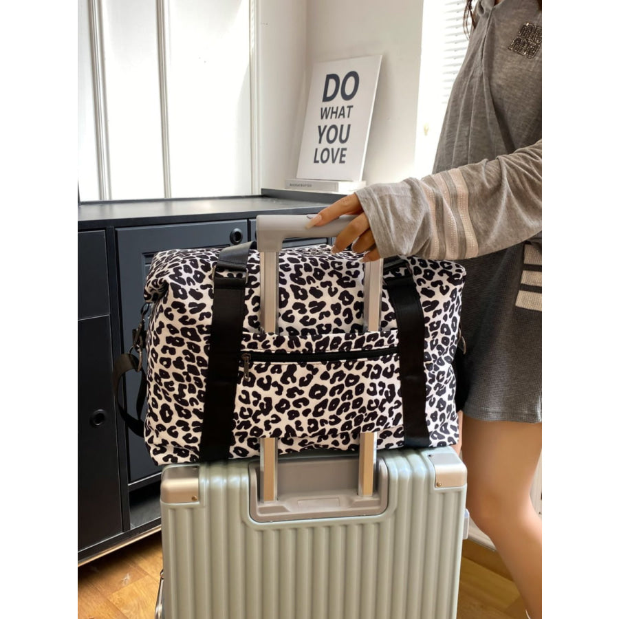 Oxford Cloth Leopard 2-Piece Bag Set Apparel and Accessories