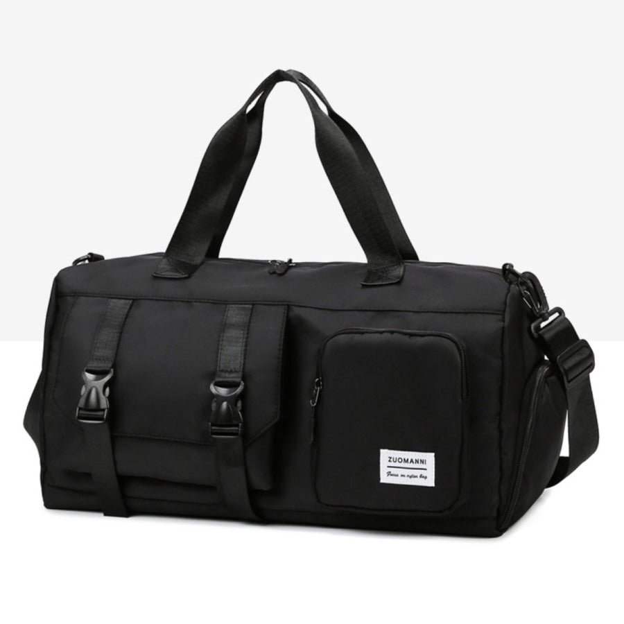 Oxford Cloth Multi-Pocket Travel Bag Black / One Size Apparel and Accessories