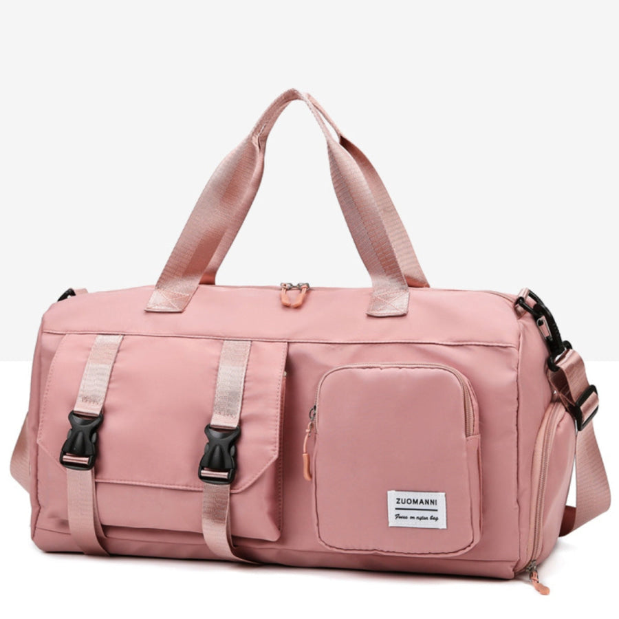 Oxford Cloth Multi-Pocket Travel Bag Burnt Coral / One Size Apparel and Accessories