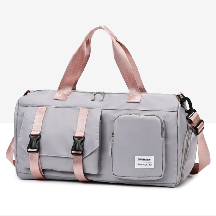 Oxford Cloth Multi-Pocket Travel Bag Gray / One Size Apparel and Accessories