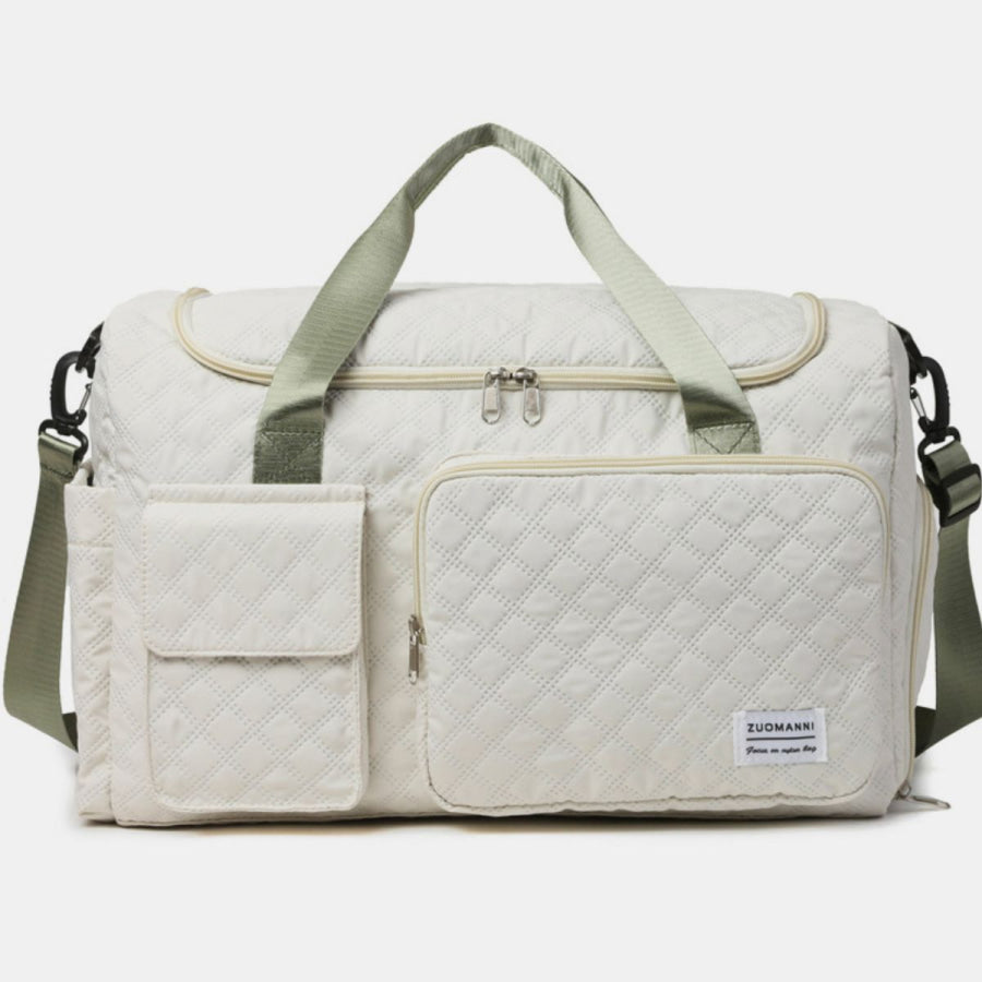 Oxford Cloth Multi Pockets Travel Bag White / One Size Apparel and Accessories