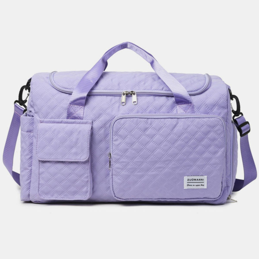 Oxford Cloth Multi Pockets Travel Bag Lavender / One Size Apparel and Accessories