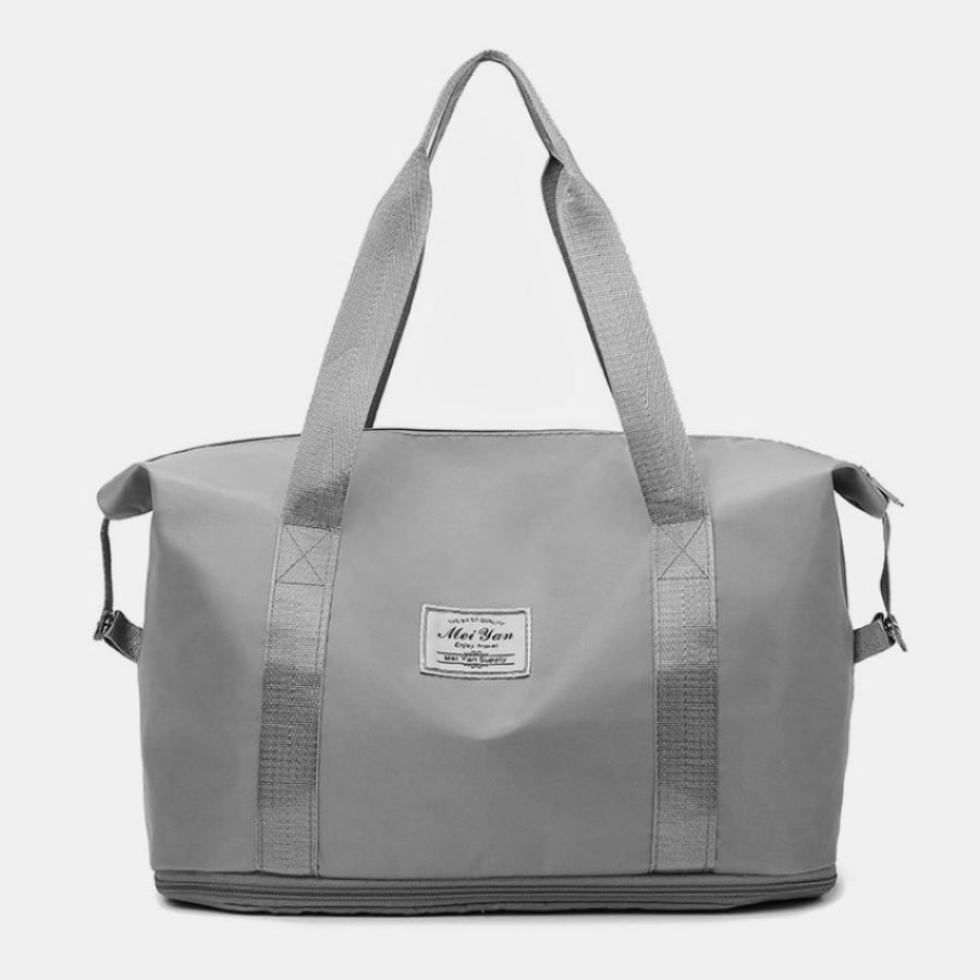 Oxford Cloth Oversize Travel Bag Gray / One Size Apparel and Accessories