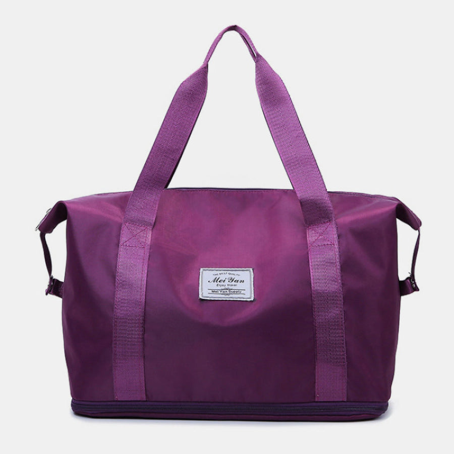 Oxford Cloth Oversize Travel Bag Plum Purple / One Size Apparel and Accessories