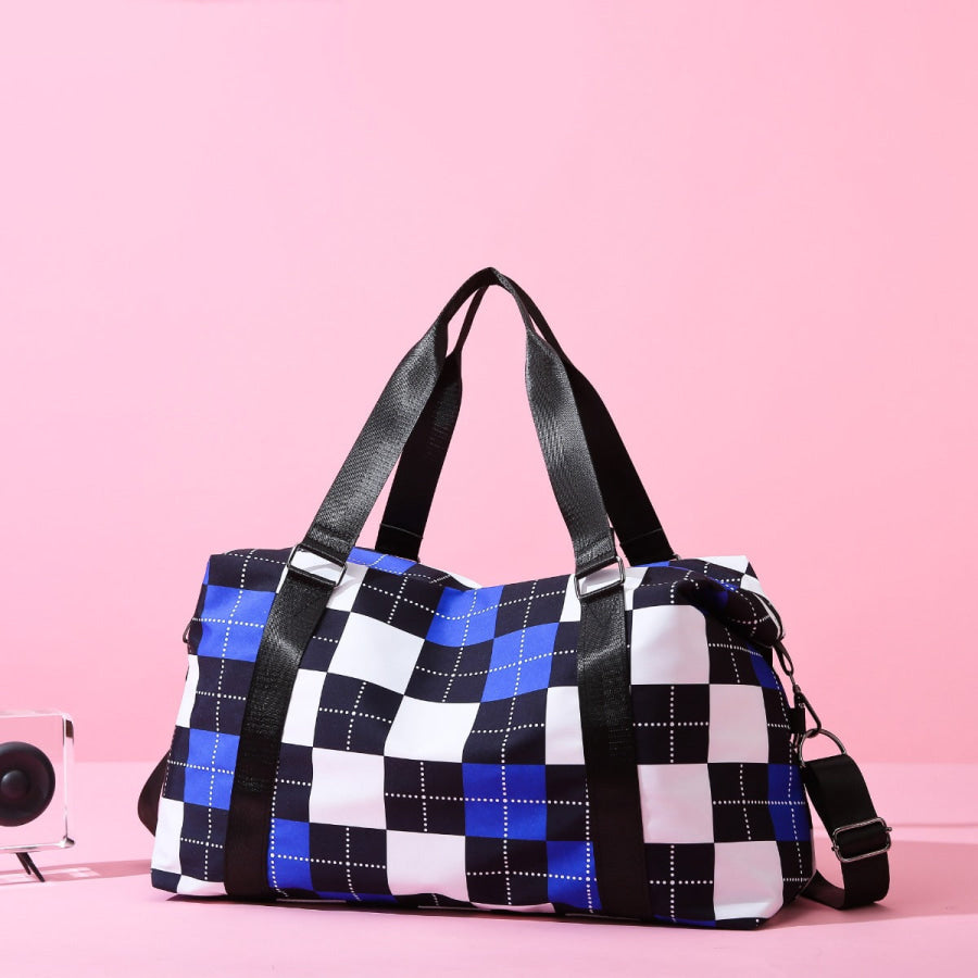 Oxford Cloth Plaid Travel Bag Apparel and Accessories