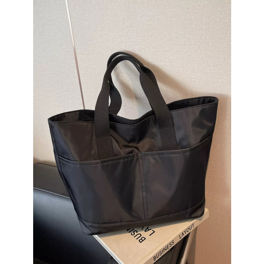 Oxford Cloth Shoulder Bag Black / One Size Apparel and Accessories