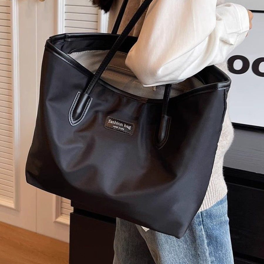 Oxford Cloth Tote Bag Black / ONESIZE Apparel and Accessories