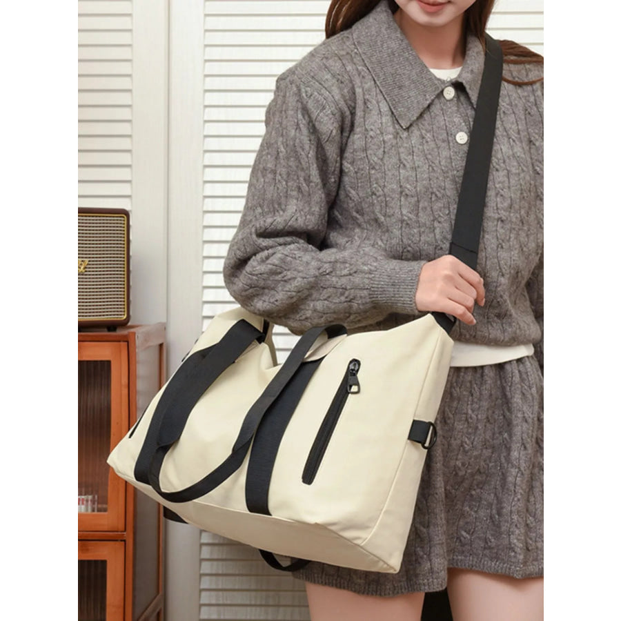 Oxford Cloth Travel Bag Beige / onesize Apparel and Accessories