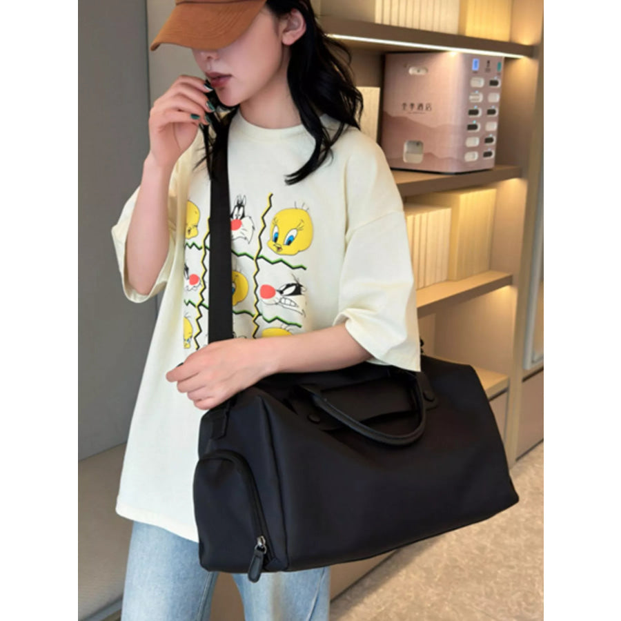 Oxford Cloth Travel Bag Black / One Size Apparel and Accessories