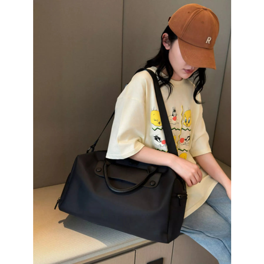 Oxford Cloth Travel Bag Black / One Size Apparel and Accessories