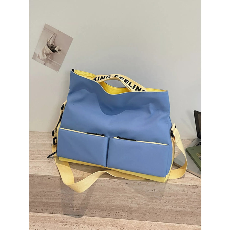 Oxford Cloth Travel Bag Blue / One Size Apparel and Accessories