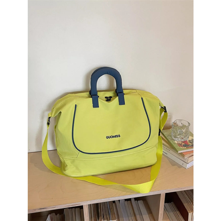 Oxford Cloth Travel Bag Chartreuse / One Size Apparel and Accessories