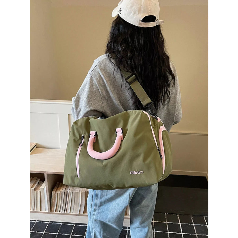 Oxford Cloth Travel Bag Green / One Size Apparel and Accessories