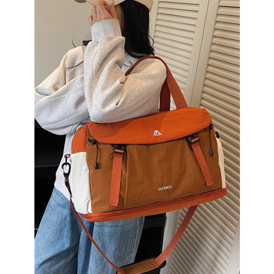 Oxford Cloth Travel Bag Orange / One Size Apparel and Accessories