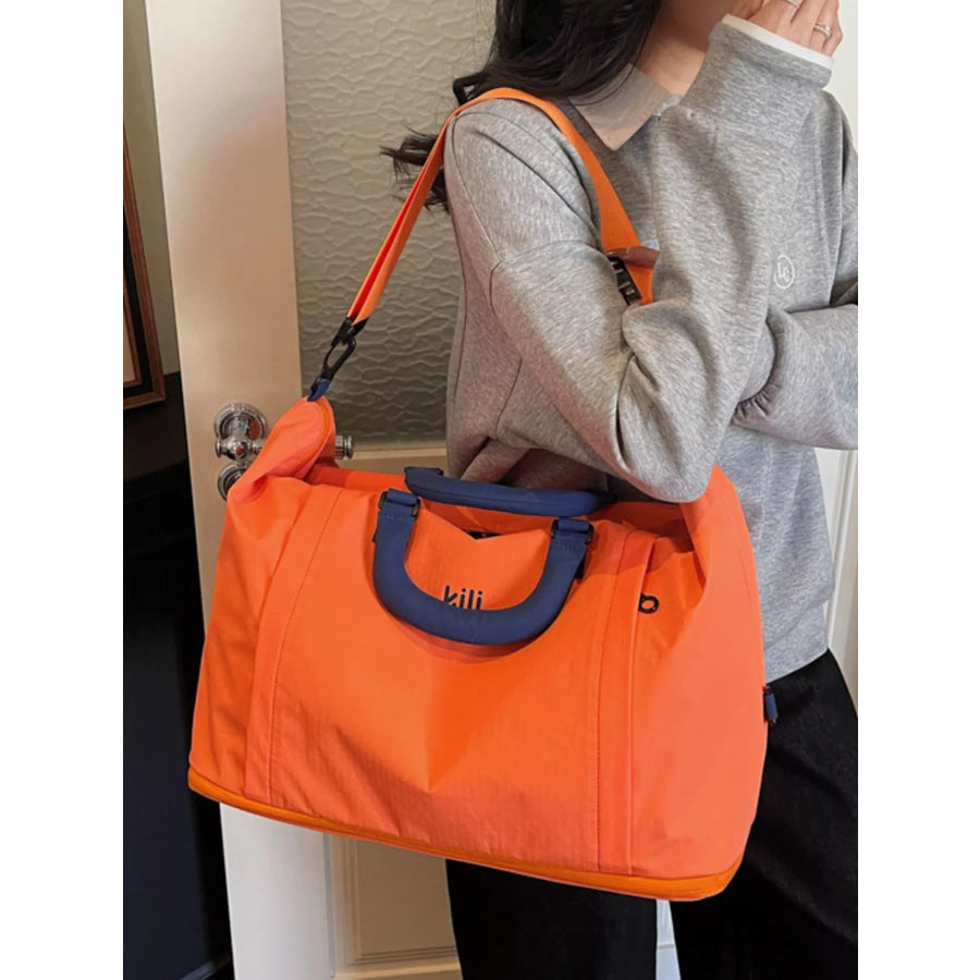 Oxford Cloth Travel Bag Orange / One Size Apparel and Accessories
