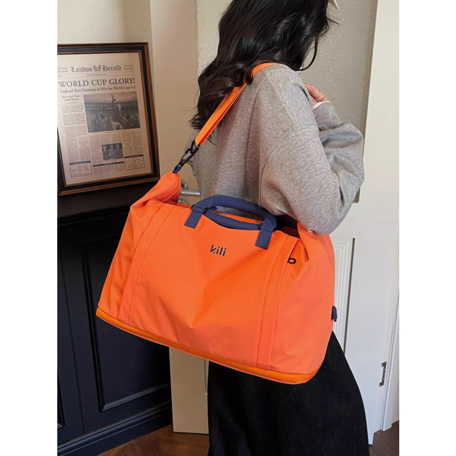 Oxford Cloth Travel Bag Orange / One Size Apparel and Accessories