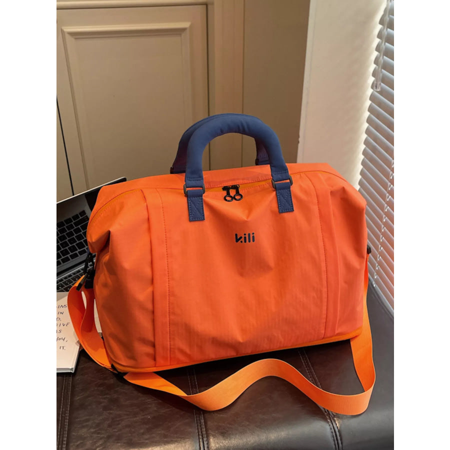 Oxford Cloth Travel Bag Orange / One Size Apparel and Accessories