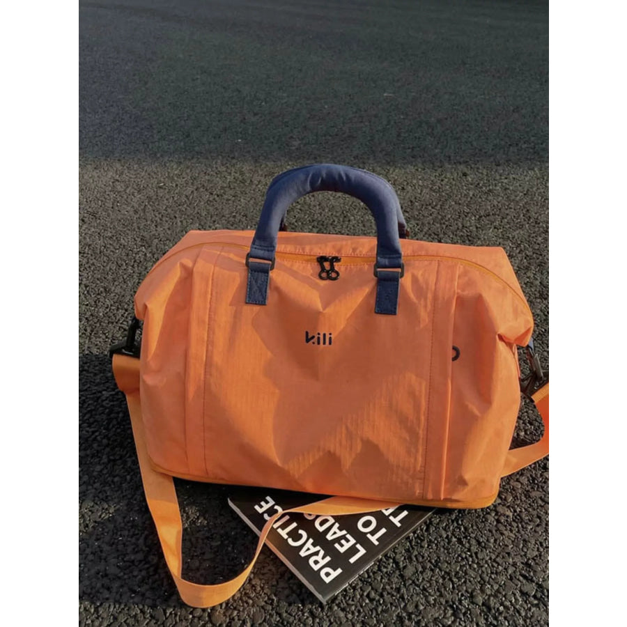 Oxford Cloth Travel Bag Orange / One Size Apparel and Accessories