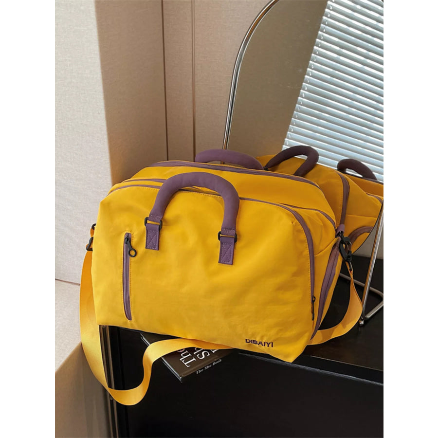 Oxford Cloth Travel Bag Yellow / One Size Apparel and Accessories