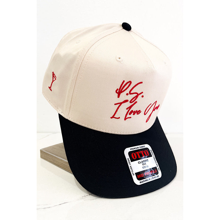 P.S. I Love You Embroidered Hat WS 620 Hats