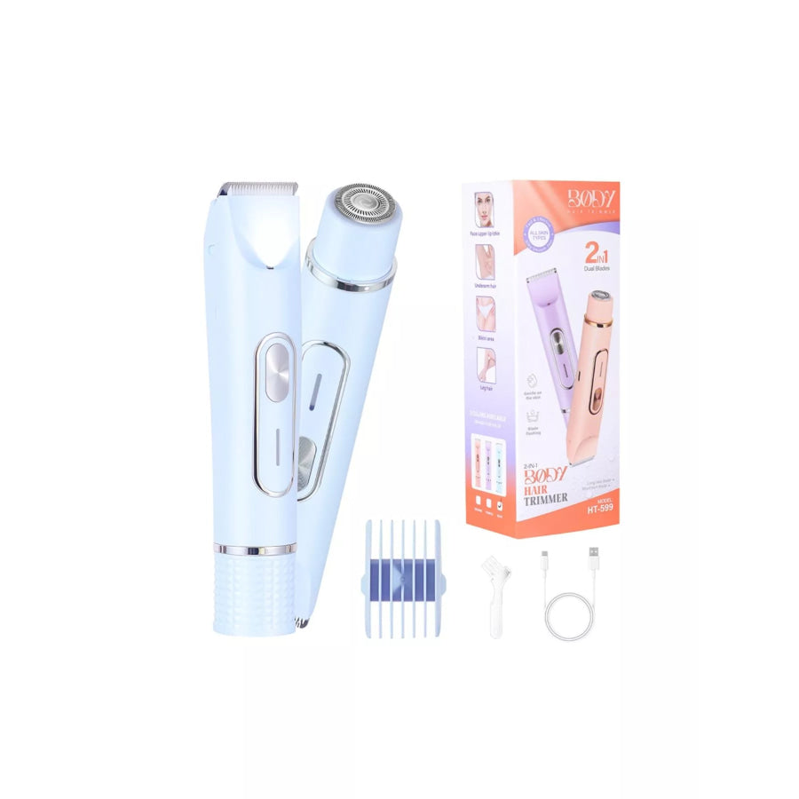 Painless Double-Head 2-in-1 Hair Removal Blue / One Size Apparel and Accessories