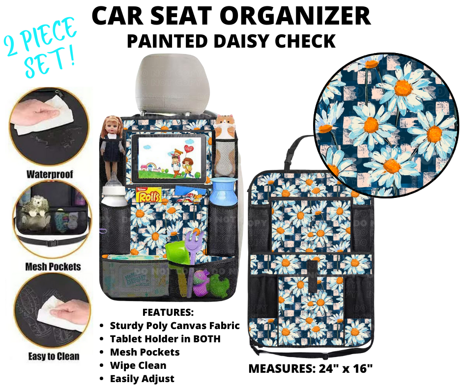 Preorder Custom 2-Piece Car Seat Organisers - Closes 2 Jan - ETA mid Apr 2025