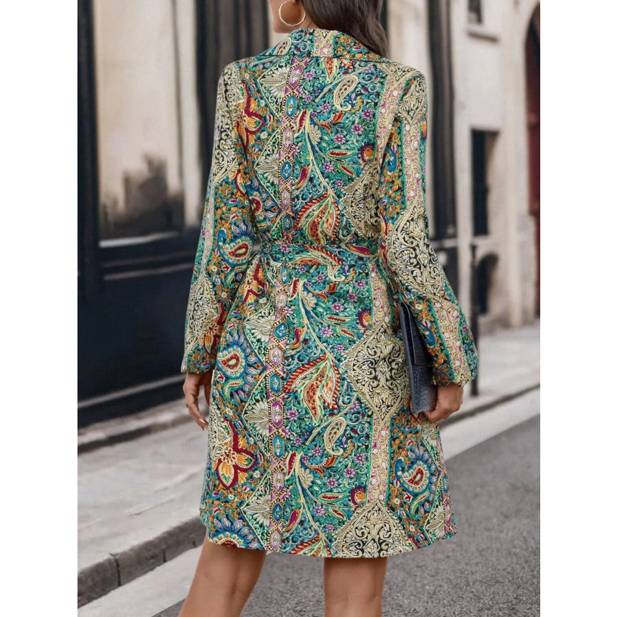 Paisley Print Button-Down Shirt Dress Apparel and Accessories