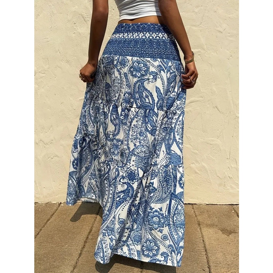 Paisley Print Maxi Skirt Apparel and Accessories