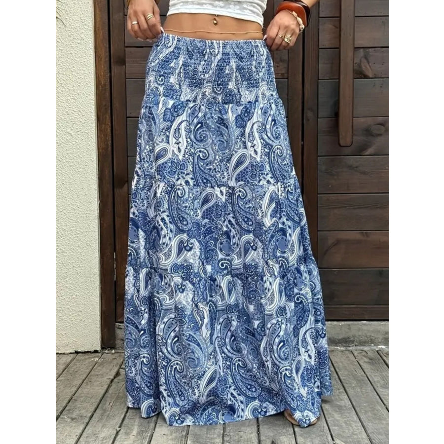 Paisley Print Maxi Skirt Apparel and Accessories