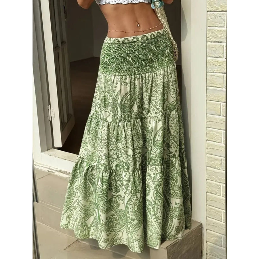 Paisley Print Maxi Skirt Apparel and Accessories