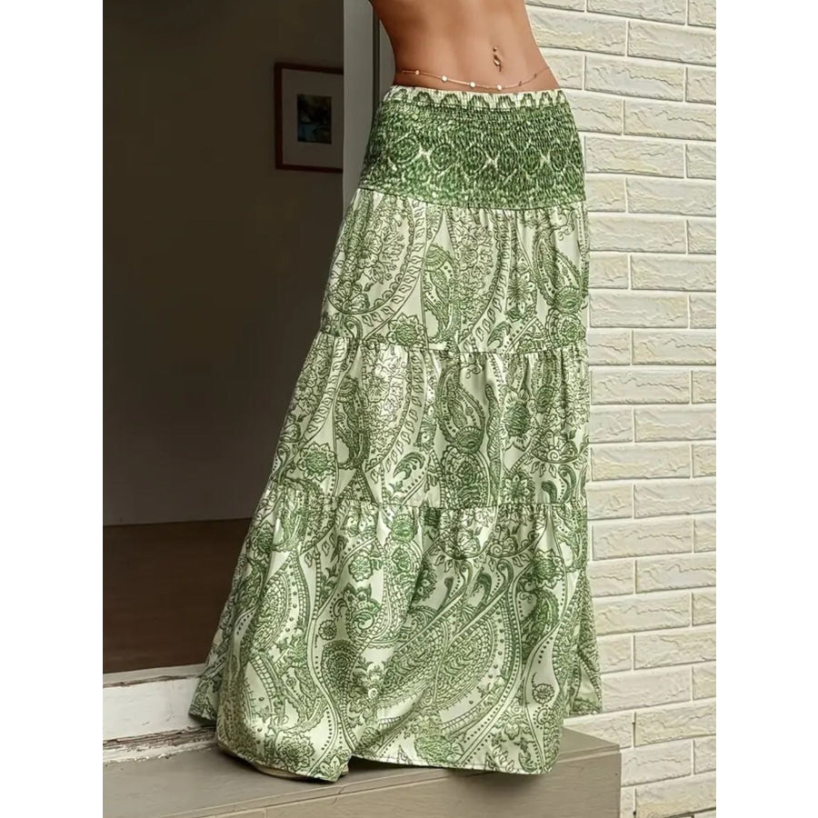 Paisley Print Maxi Skirt Apparel and Accessories