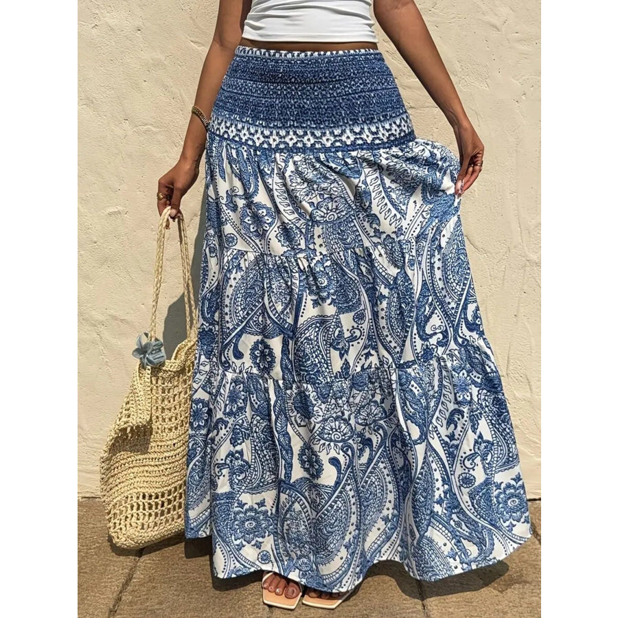 Paisley Print Maxi Skirt Apparel and Accessories