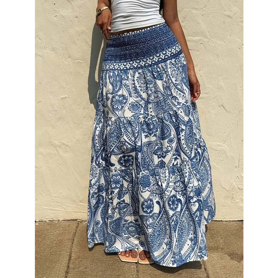 Paisley Print Maxi Skirt Apparel and Accessories